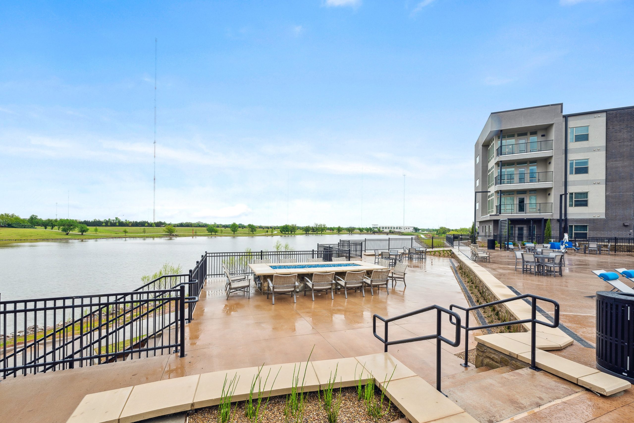 the pool and patio area at The BroadVue